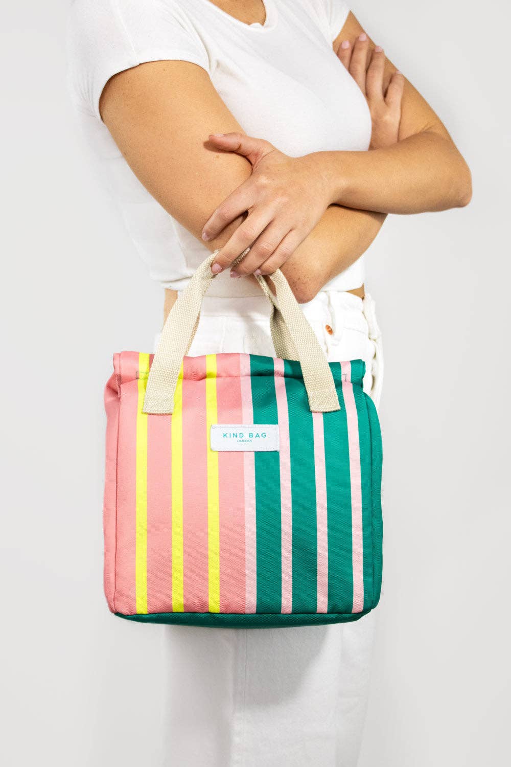 Kind Bags Lunch Bag | Bicolour Stripes at Bibelot Leek UK Stockist