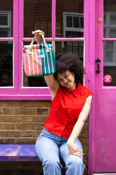 Kind Bags Lunch Bag | Bicolour Stripes at Bibelot Leek UK Stockist