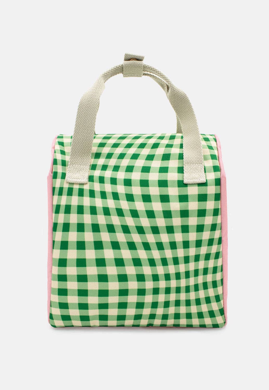 Kind Bags Lunch Bag | Distorted Gingham Green at Bibelot Leek UK Stockist