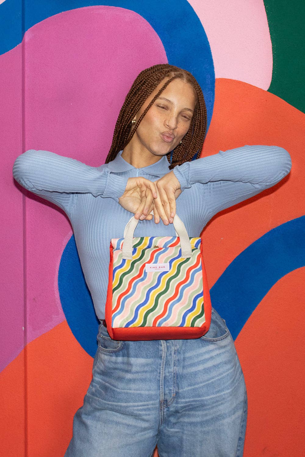 Kind Bags Lunch Bag | Rainbow Waves at Bibelot Leek UK Stockist