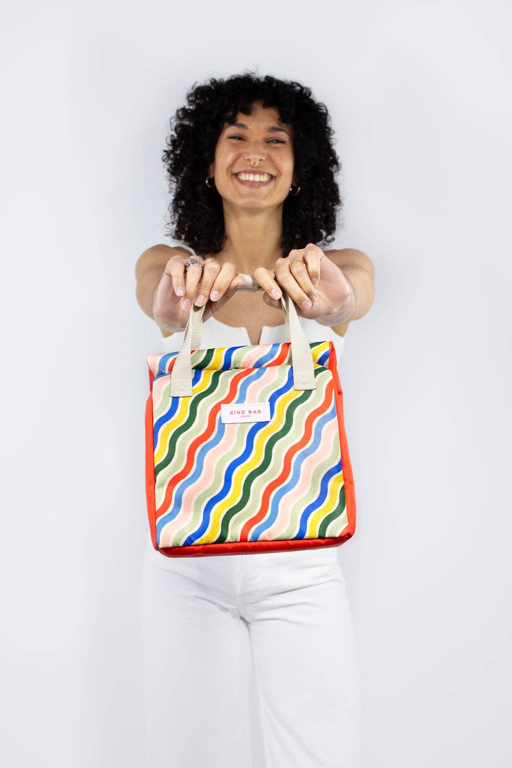 Kind Bags Lunch Bag | Rainbow Waves at Bibelot Leek UK Stockist