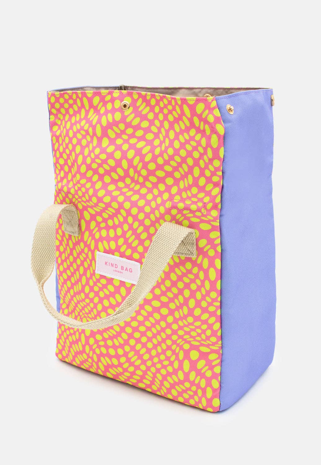Kind Bags Lunch Bag | Twisted Polka Pink and Yellow at Bibelot Leek UK Stockist