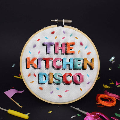 The Make Arcade  'Kitchen Disco' Large Cross Stitch Kit at Bibelot Leek