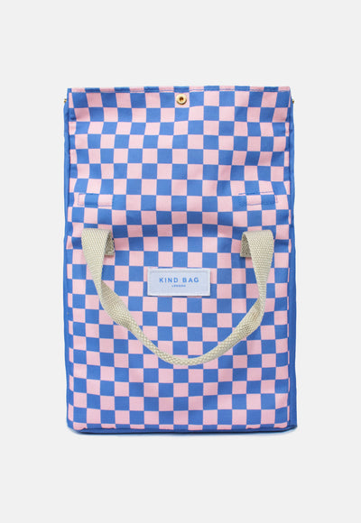 Kind Bag Lunch Bag | Checkerboard Blue and Pink at Bibelot Leek