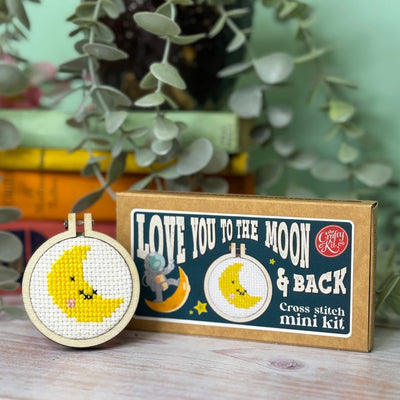 Love You To The Moon and Back Mini Matchbox Cross Stitch Kit
