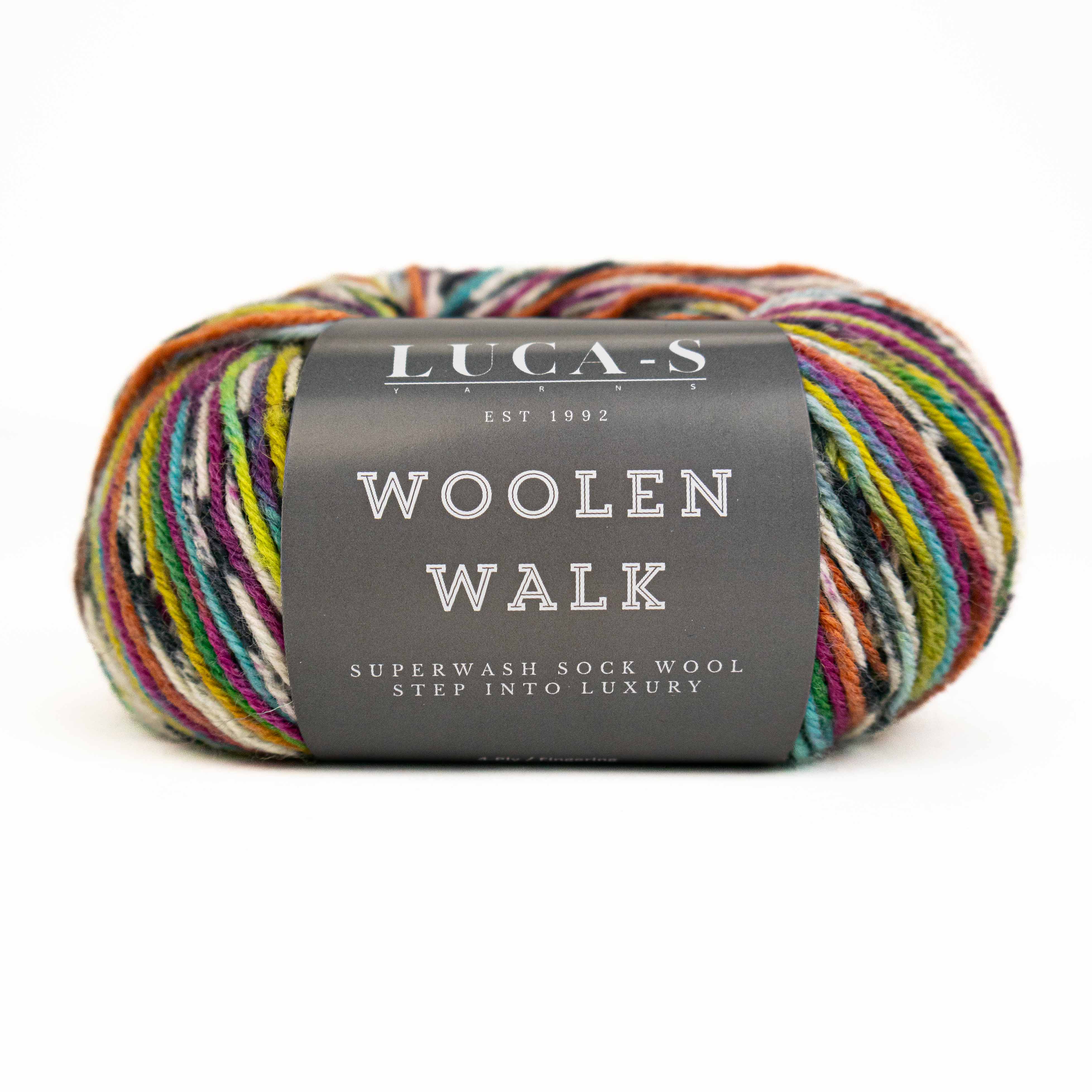 Luca-S WoolenWalk Merino 4 Ply Sock Yarn Bibelot Leek UK Stockist