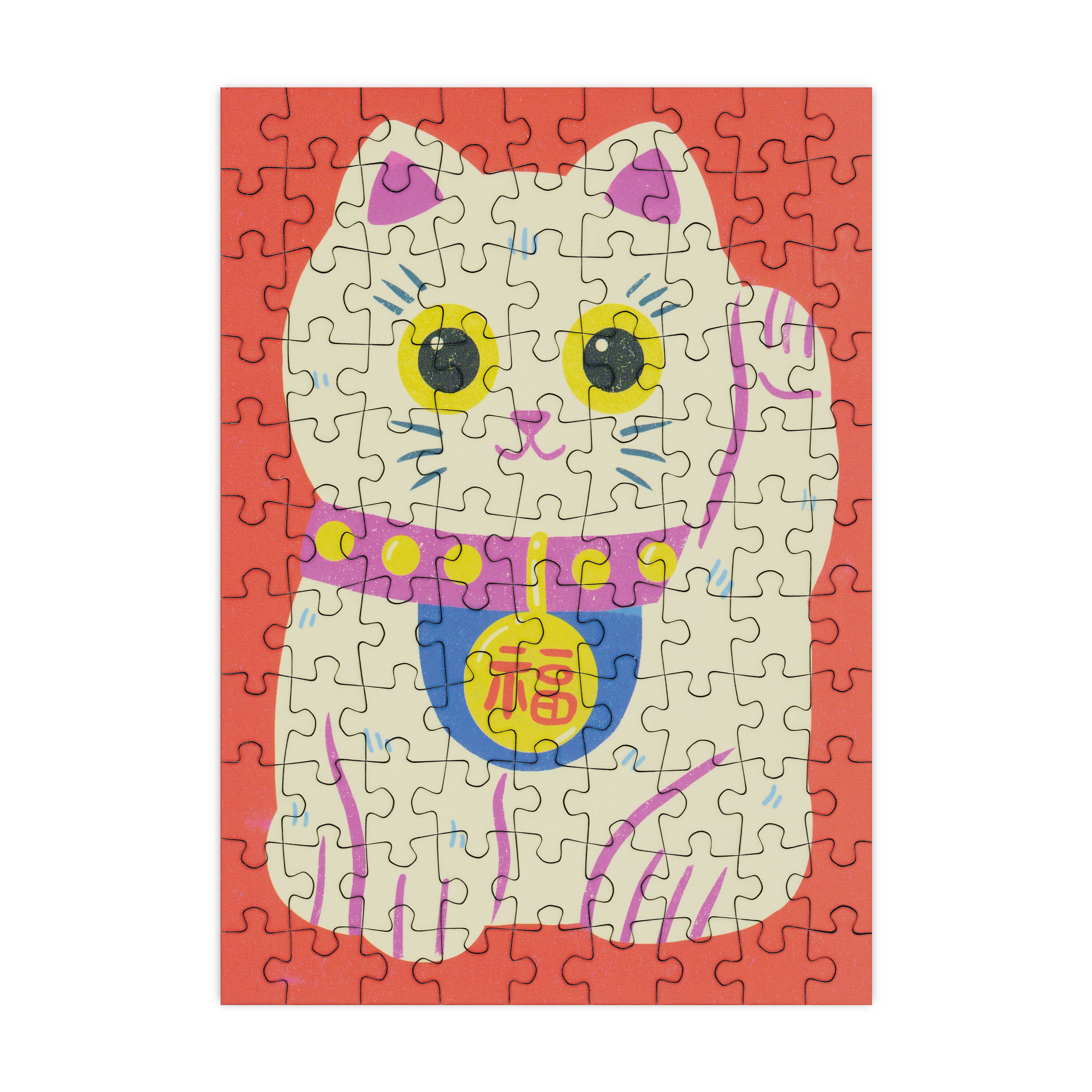 Lucky Cat - 99 Piece Mini Jigsaw Puzzle Happliy Puzzles