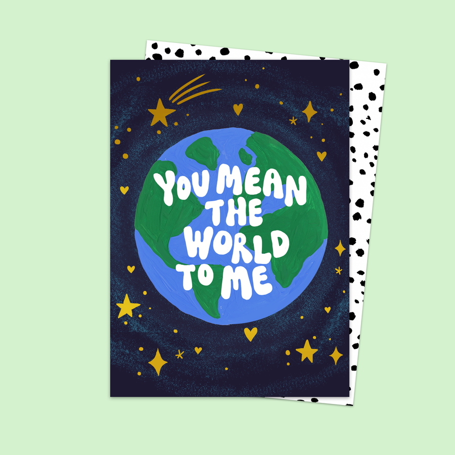 Eleanor Bowmer - You Mean The World To Me Card Bibelot Leek, UK Stockist