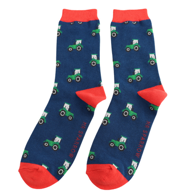 Mr Sparrow Tractor Socks Navy at Bibelot Leek