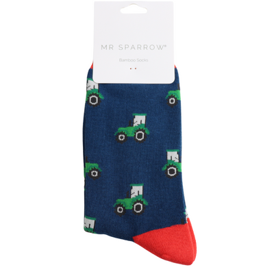Mr Sparrow Tractor Socks Navy at Bibelot Leek
