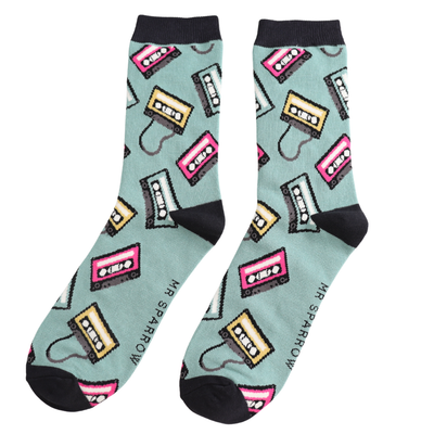 Mr Sparrow Tapes Socks Green at Bibelot Leek