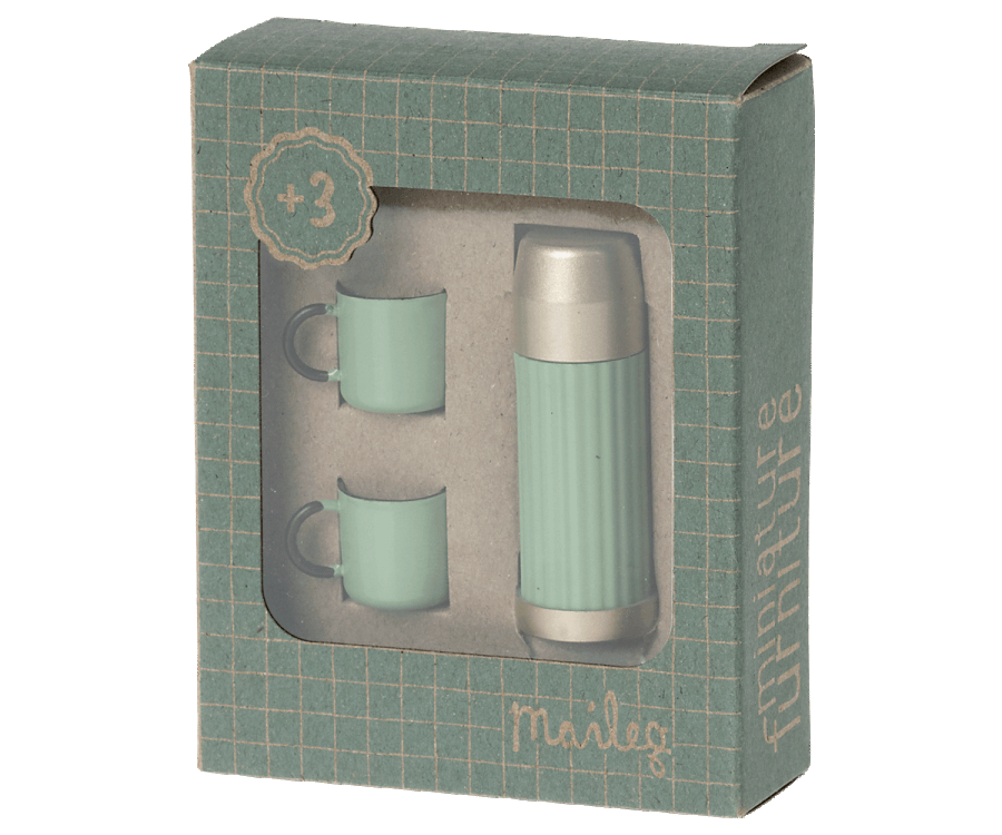 Maileg Thermos and Cups - Mint image 1