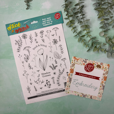 The Crafty Kit Meadow Grasses Stick & Stitch Embroidery at Bibelot Leek