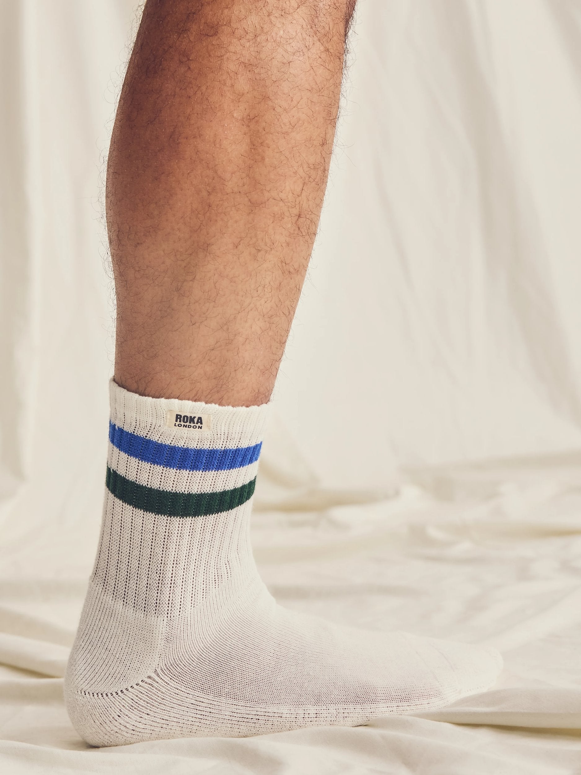 Roka Windsor Stripe Crew Socks for Men bibelot leek staffordshire UK