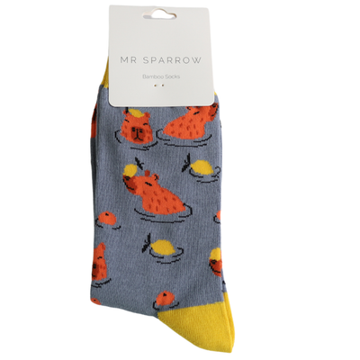 Mr Sparrow Capybara Denim Socks