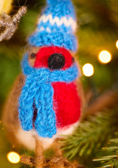 Namaste Fair Trade Cosy Felt Bird Decoration