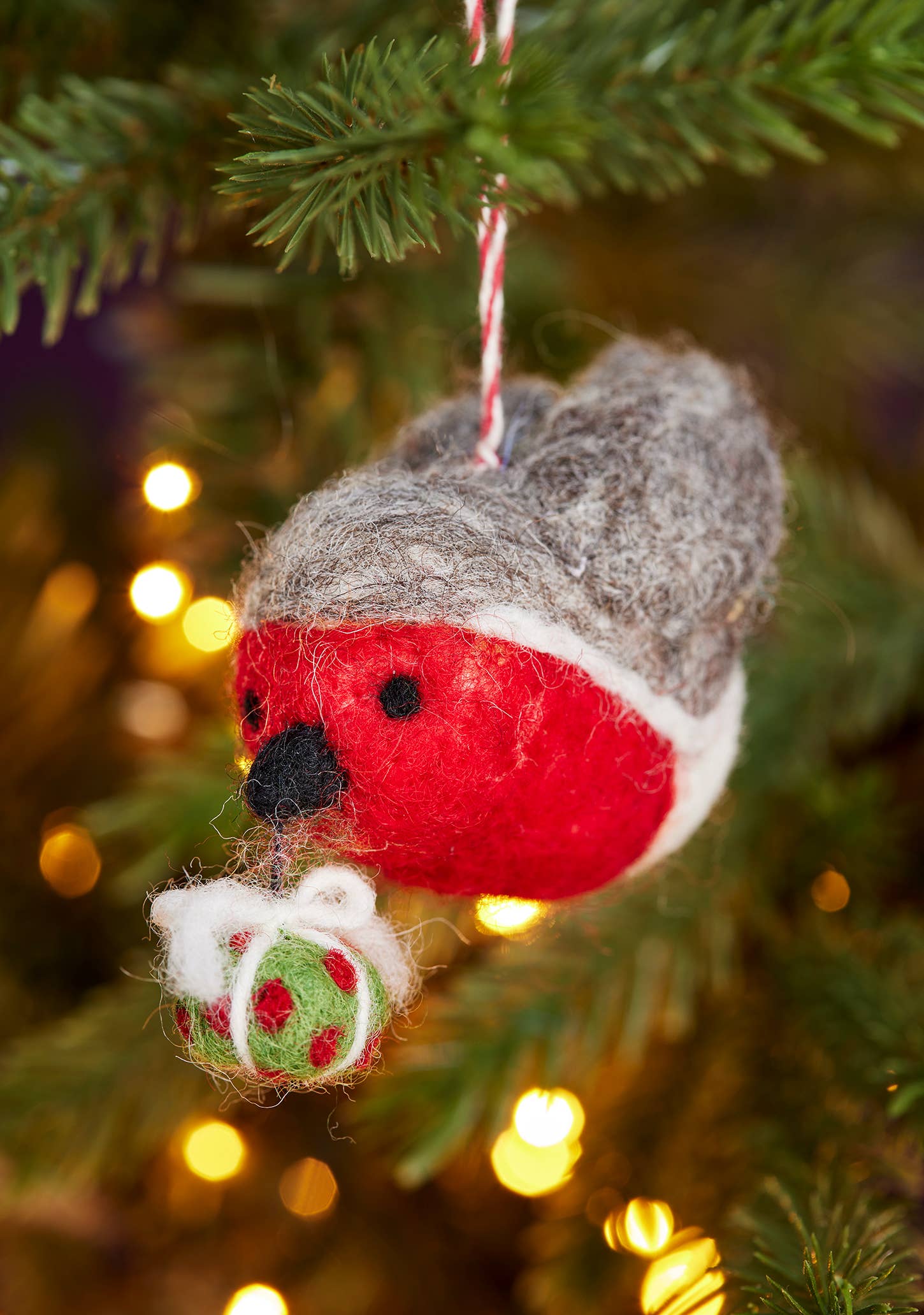 Namaste Fair Trade Felt Carry Robin Decoration