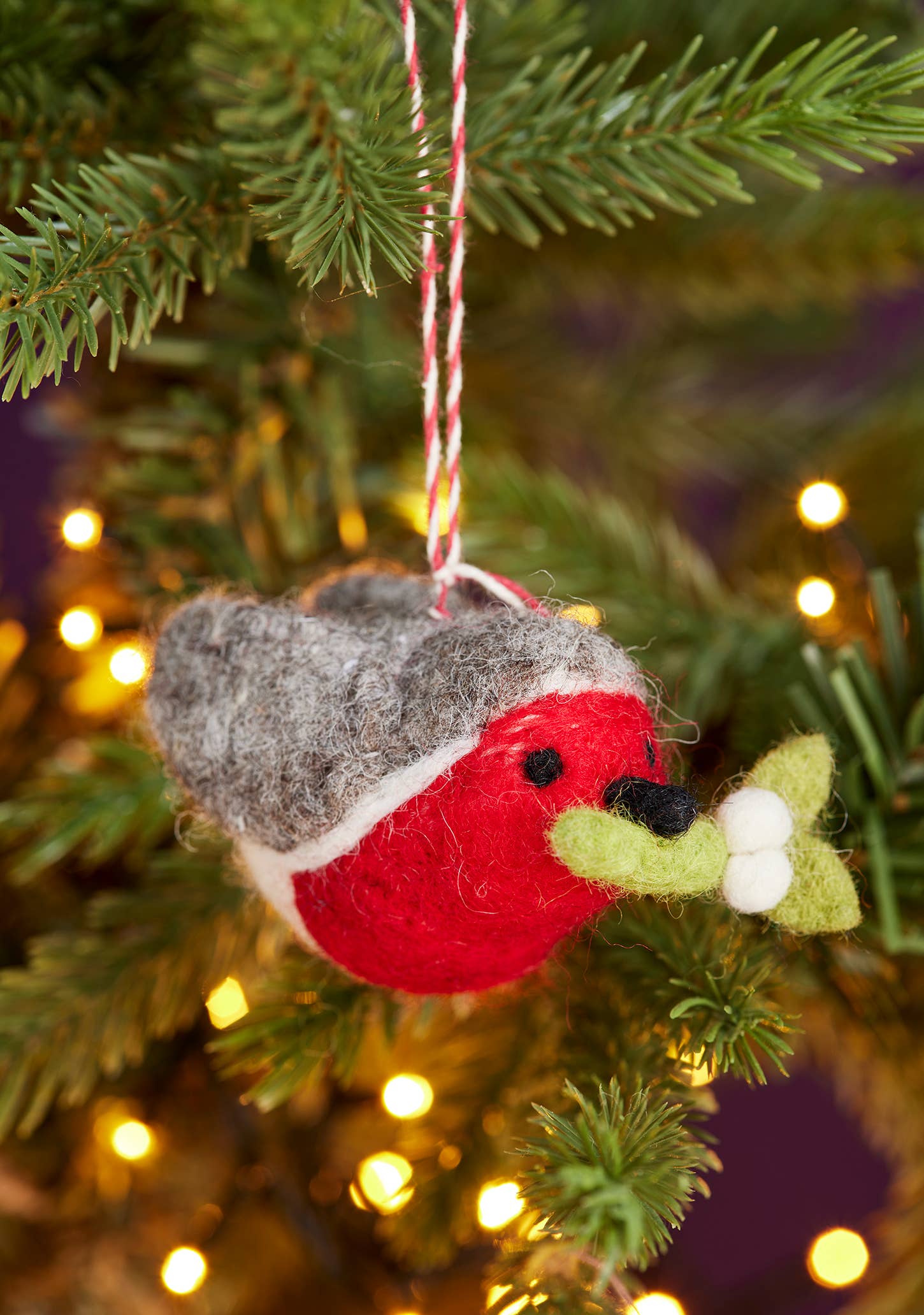 Namaste Fair Trade Felt Carry Robin Decoration