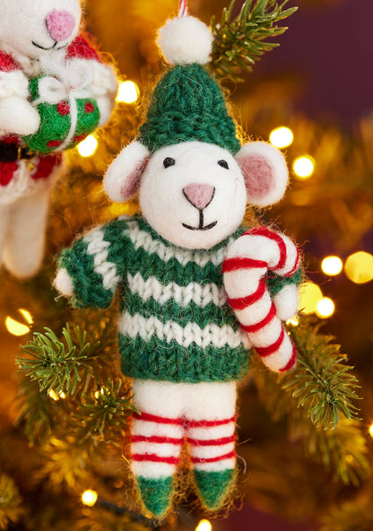 Namaste fair trade Felt Santa Elf Decoration