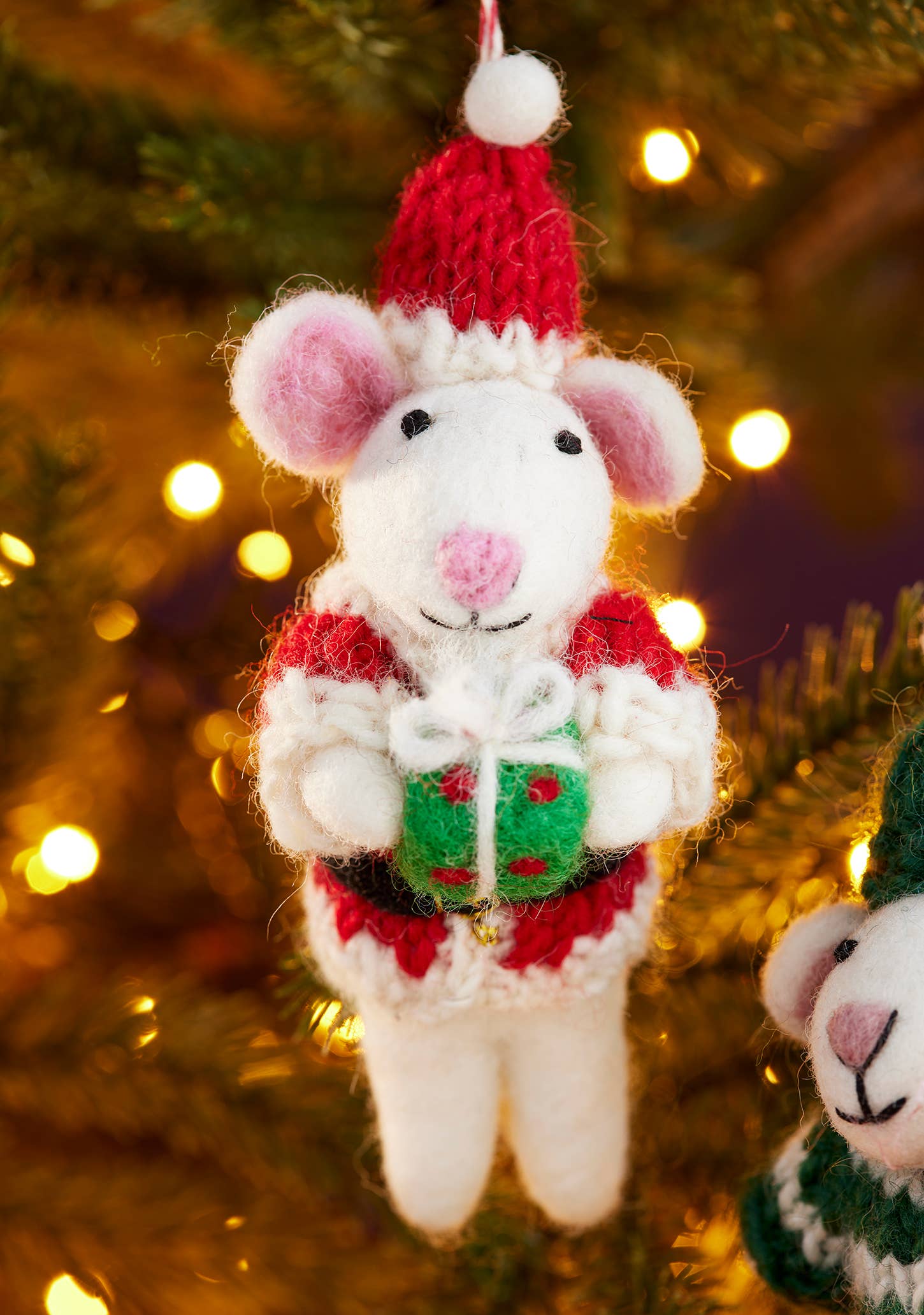 Namaste fair trade Felt Santa Elf Decoration