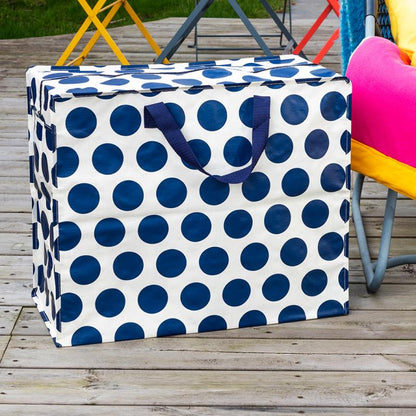 Navy On White Spotlight Jumbo Storage Bag