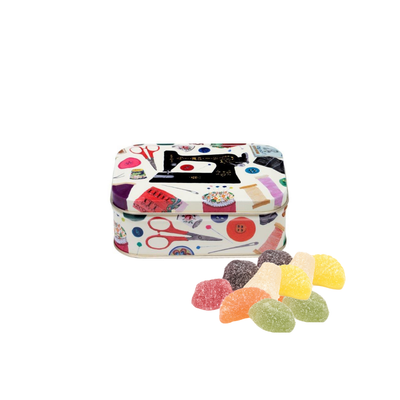 Needles & Thread - Small Rectangular Tin with Fruit Jellies (Vegan)