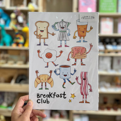 Nova & Me Breakfast Club A4 Print at Bibelot Leek UK Stockist