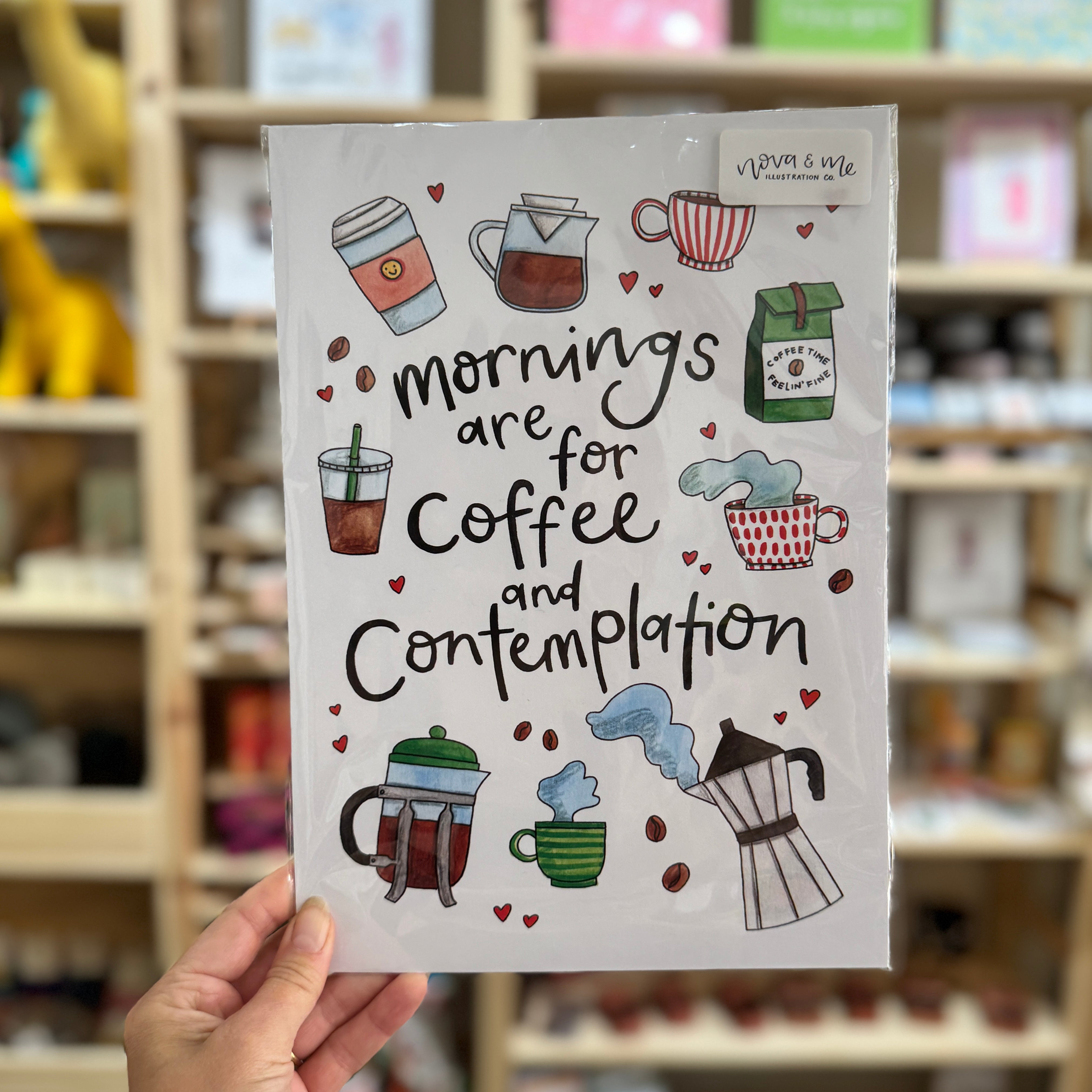 Nova & Me Coffee and Contemplation A4 Print at Bibelot Leek UK Stockist