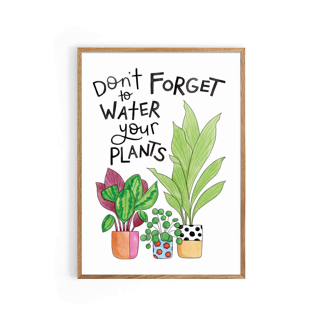 Nova & Me Don't Forget to Water Your Plants A4 Print