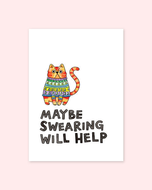 Nova & Me Maybe Swearing Will Help A5 Print at Bibelot Leek UK Stockist