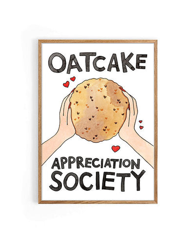 Nova & Me Oatcake Appreciation Society A4 Print at Bibelot Leek UK Stockist