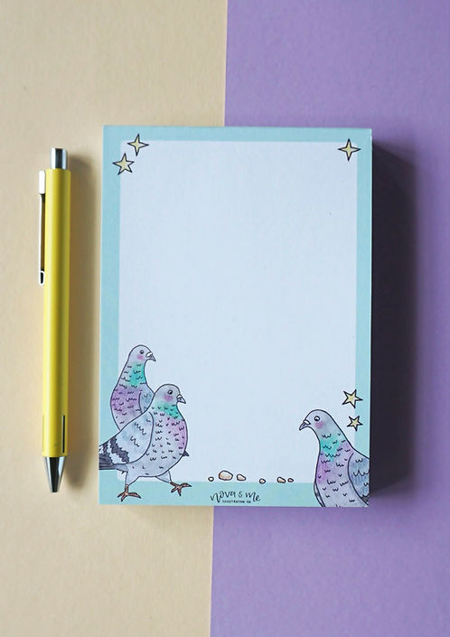 Nova & Me Pigeons A6 Notepad - 100 Pages at Bibelot Leek UK Stockist