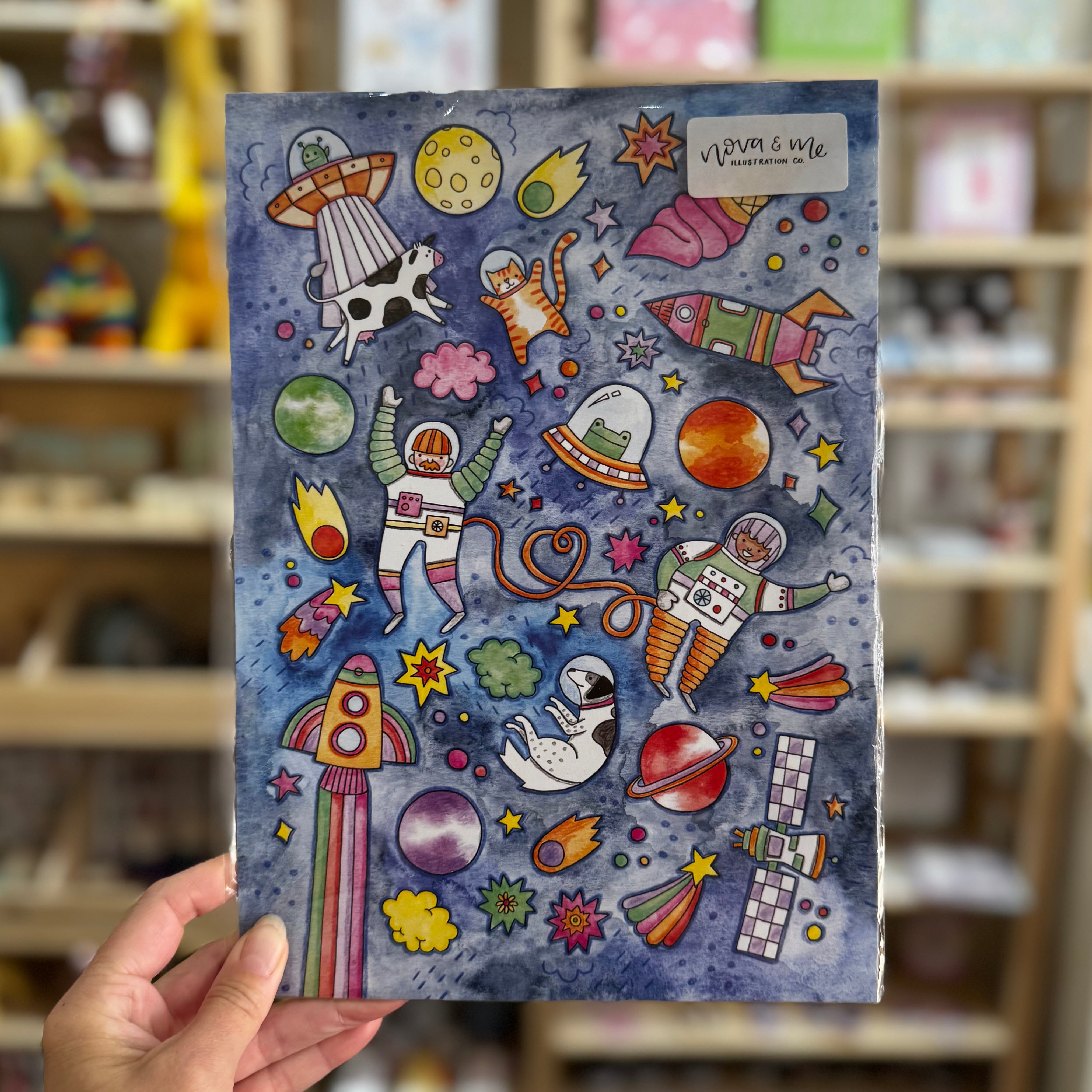 Nova & Me Space A4 Print at Bibelot Leek UK Stockist