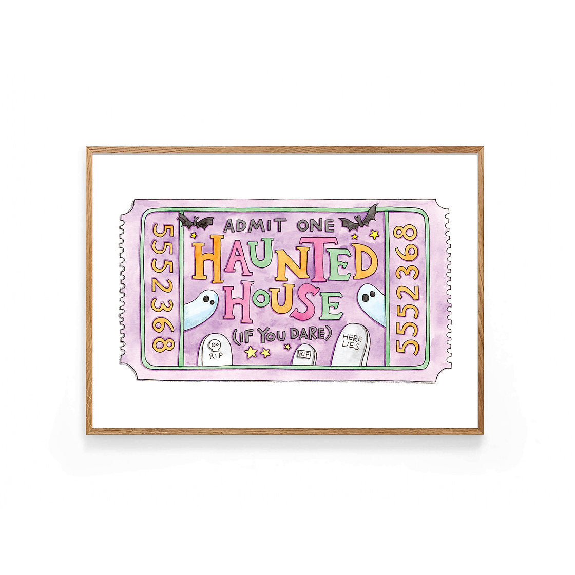 Nova & Me Ticket to the Haunted House A4 Print