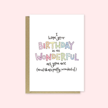 Nova & Me Wonderful Birthday Card