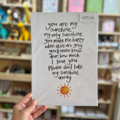 Nova & Me You Are My Sunshine A4 Print at Bibelot Leek UK Stockist