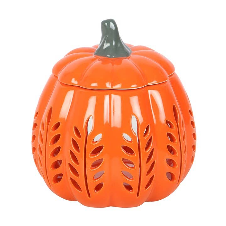 Orange Autumn Leaf Pumpkin Oil Burner and Wax Warmer