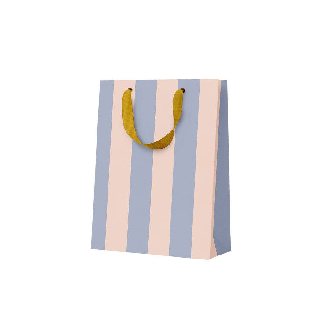 Ohh Deer Pale Blue Stripe Extra Mini Gift Bag at Bibelot Leek UK Stockist