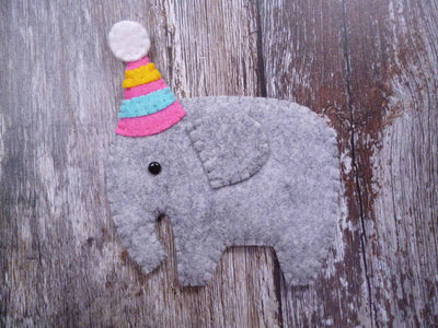 Paper and String Elephant in A Hat Felt Decoration Sewing Kit at Bibelot, Leek