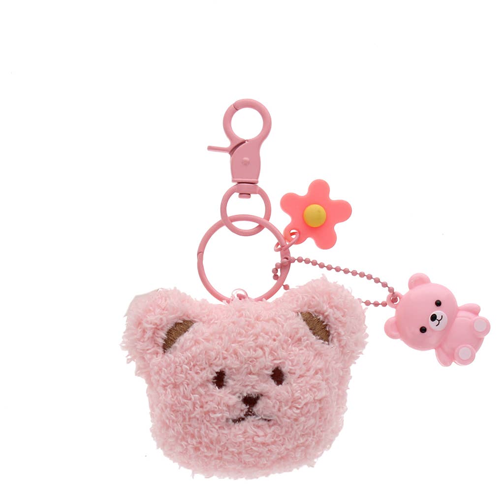 Rex London Plush Bag Charm with Lip Gloss - Teddy Bear at Bibelot Leek UK Stockist