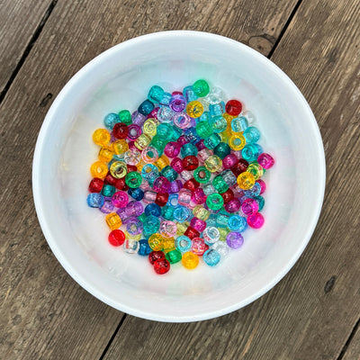 Pony / Kandi Beads 50g Assorted Packs Glitter at Bibelot Leek 