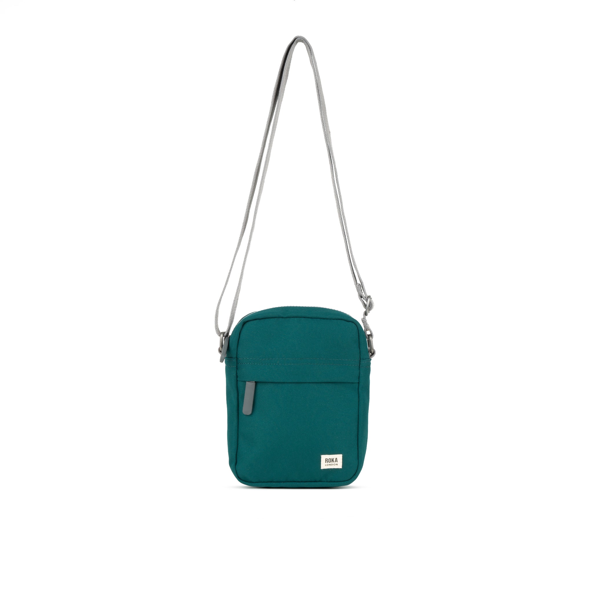 Roka Bond Crossbody Recycled Canvas: Teal Bibelot Leek Staffordshire UK