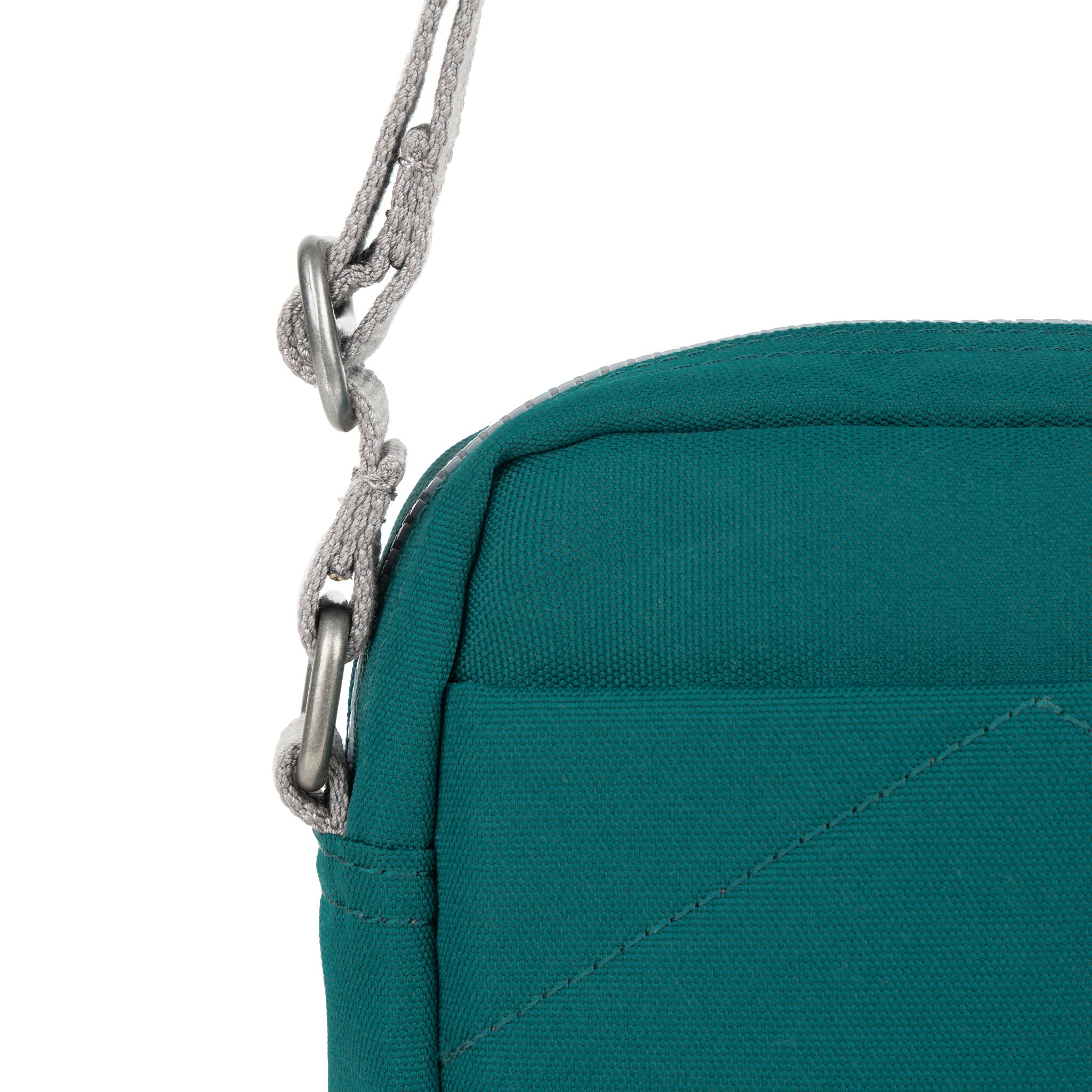 Roka Bond Crossbody Recycled Canvas: Teal Bibelot Leek Staffordshire UK