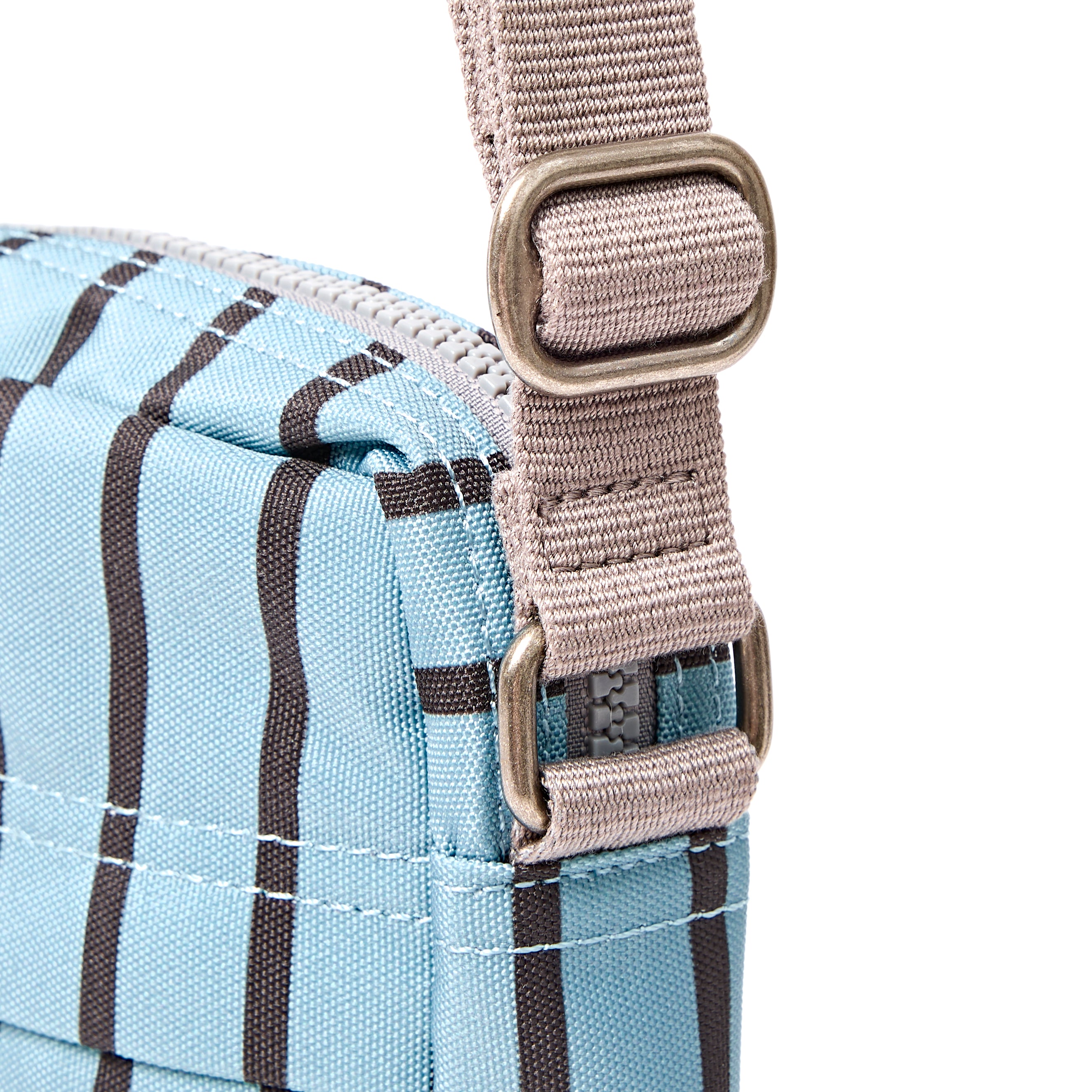 Roka Bond Crossbody Recycled Canvas: Blue Stripe at Bibelot Leek UK Stocksit