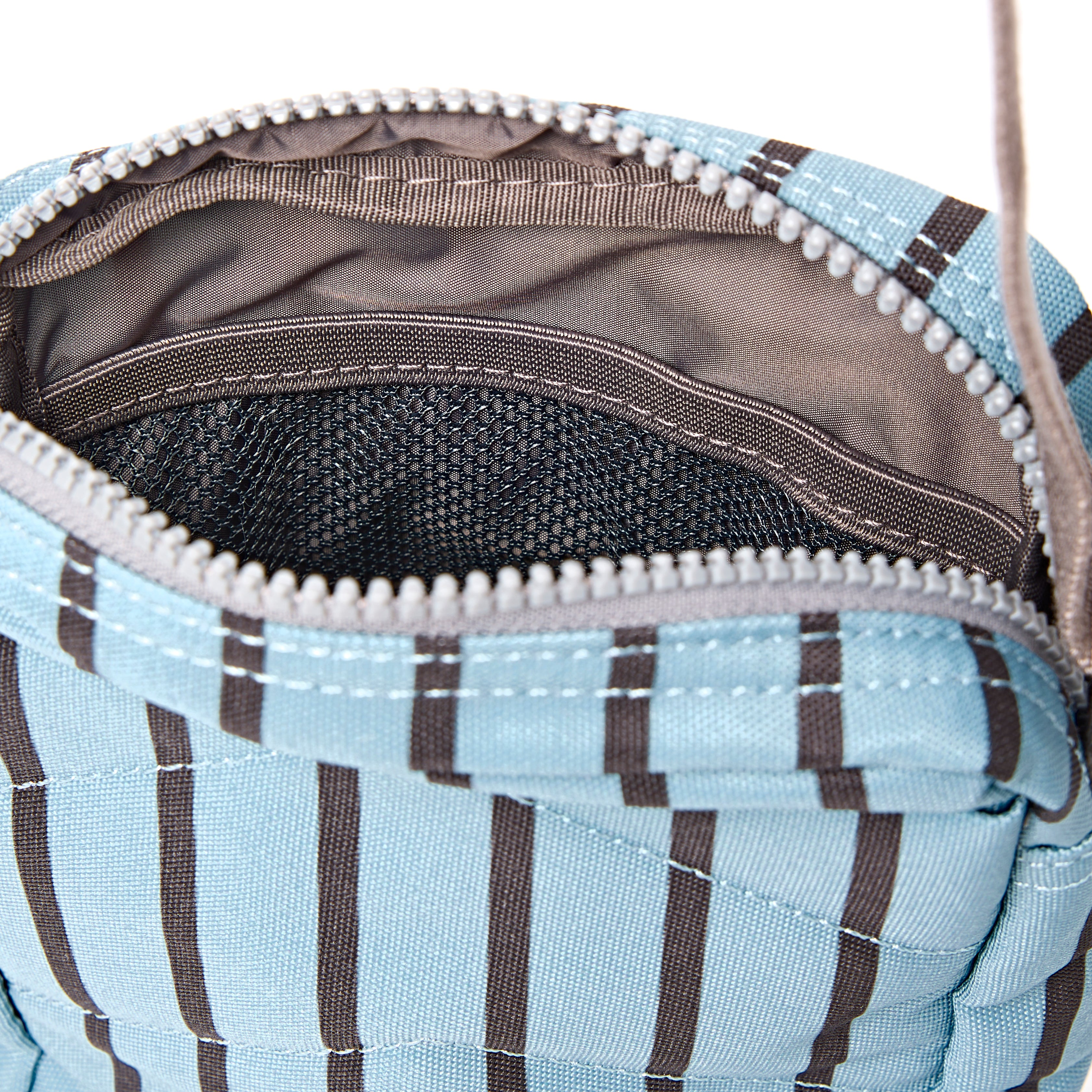 Roka Bond Crossbody Recycled Canvas: Blue Stripe at Bibelot Leek UK Stocksit