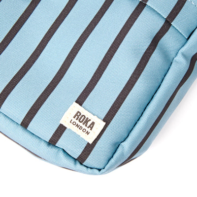 Roka Bond Crossbody Recycled Canvas: Blue Stripe at Bibelot Leek UK Stocksit