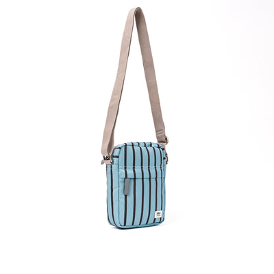 Roka Bond Crossbody Recycled Canvas: Blue Stripe at Bibelot Leek UK Stocksit
