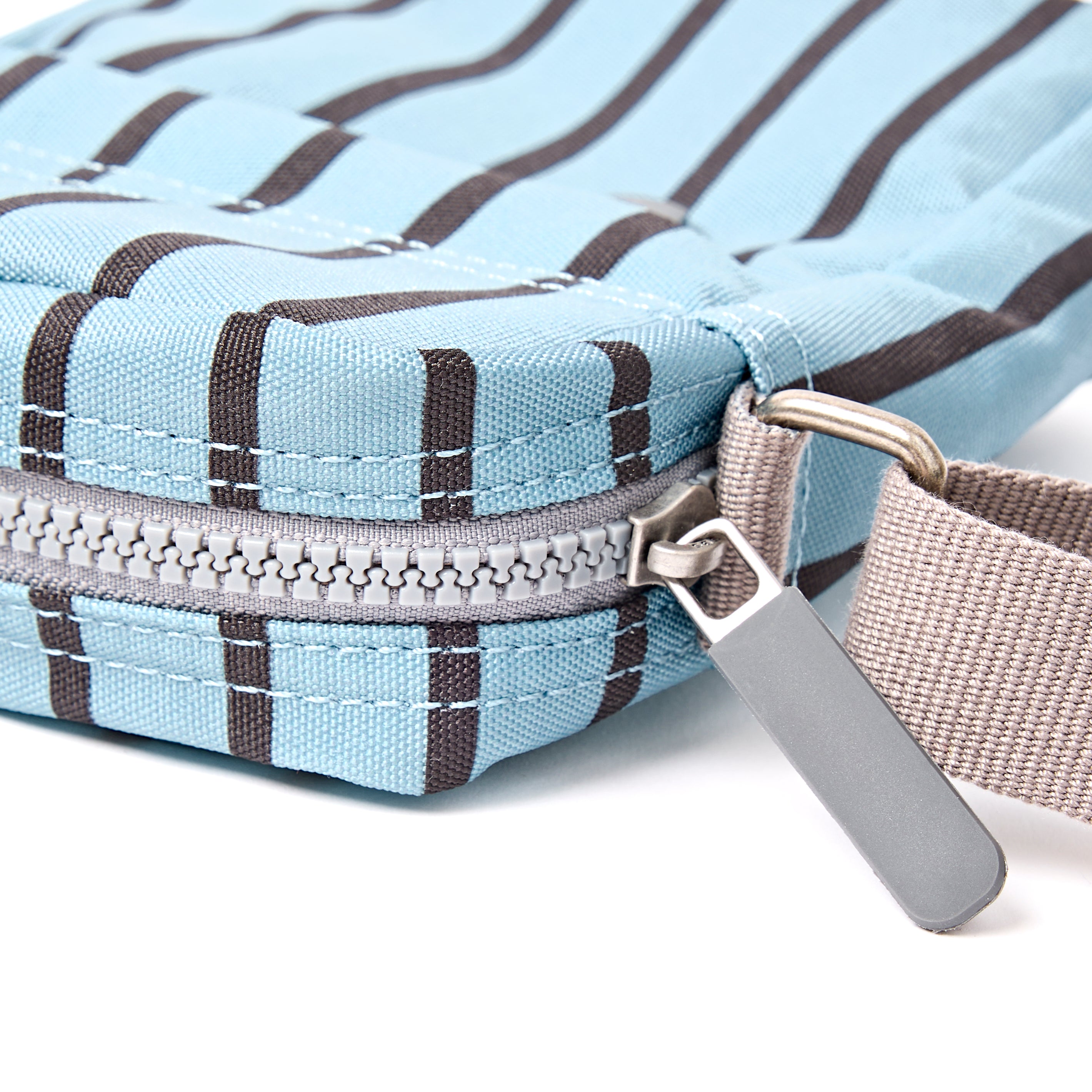 Roka Bond Crossbody Recycled Canvas: Blue Stripe at Bibelot Leek UK Stocksit