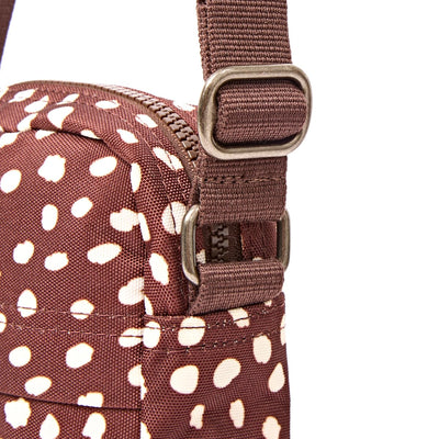 Roka Bond Crossbody Recycled Canvas: Brown Dot at Bibelot Leek UK Stockist
