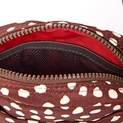 Roka Bond Crossbody Recycled Canvas: Brown Dot at Bibelot Leek UK Stockist